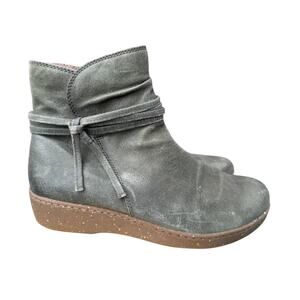 Dansko Evelyn Green Leather Ankle Boot Women size 40 US 10